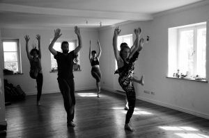 Kalari Beginners practicing footswings